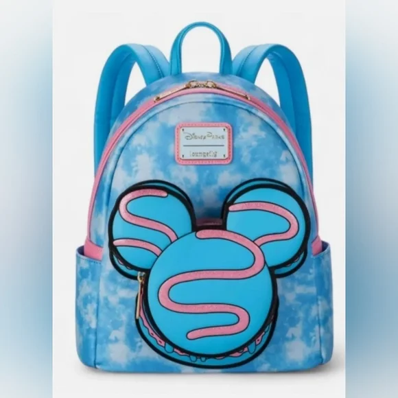Disney Parks Eats Collection Mickey Macaron Loungefly Mini Backpack - Picture 2 of 13